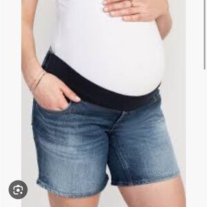 Maternity Front Low Panel OG Straight Jean Shorts 5-inch inseam — NWT